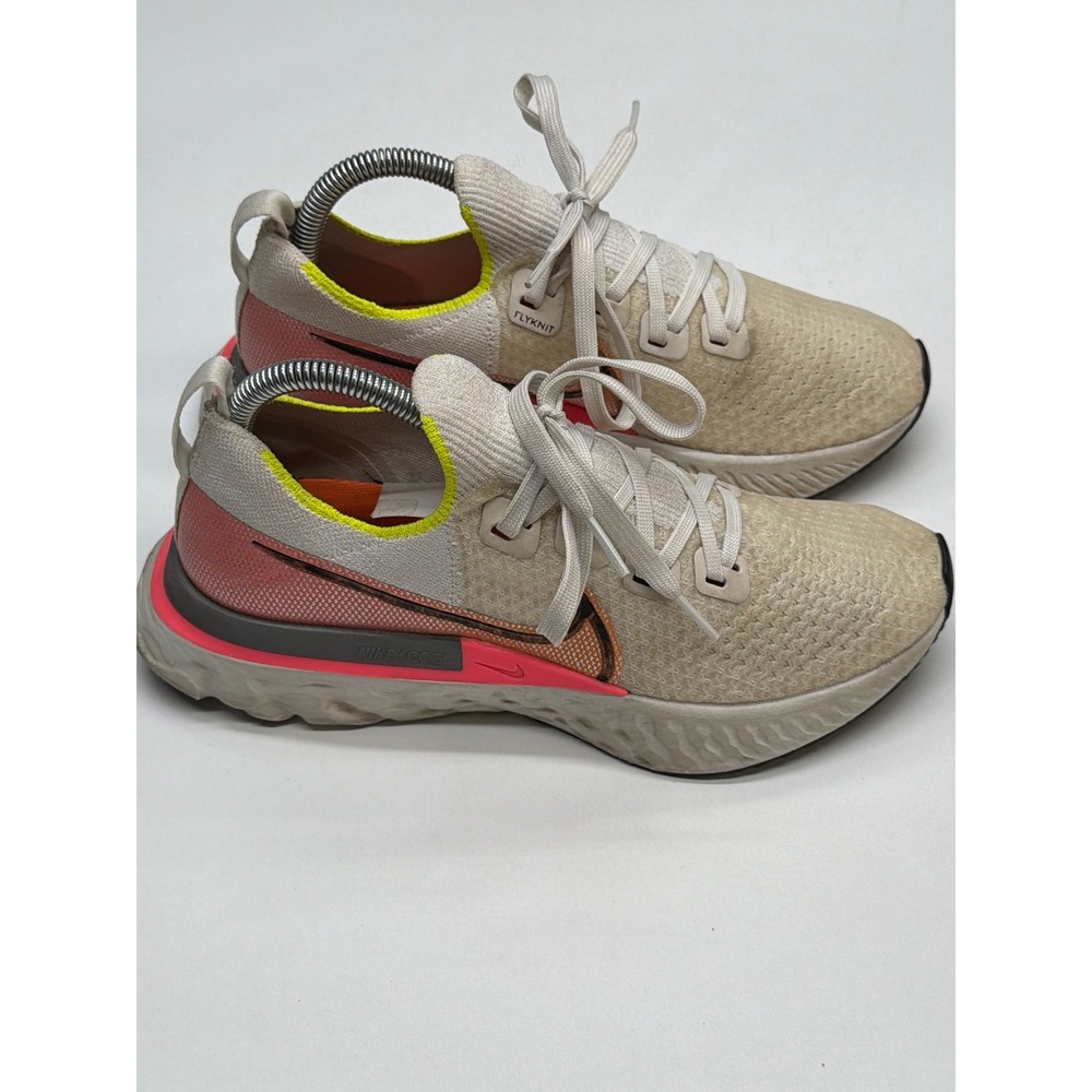 Nike React Infinity Run Flyknit Women's Running Shoes Size 8 Beige Pink